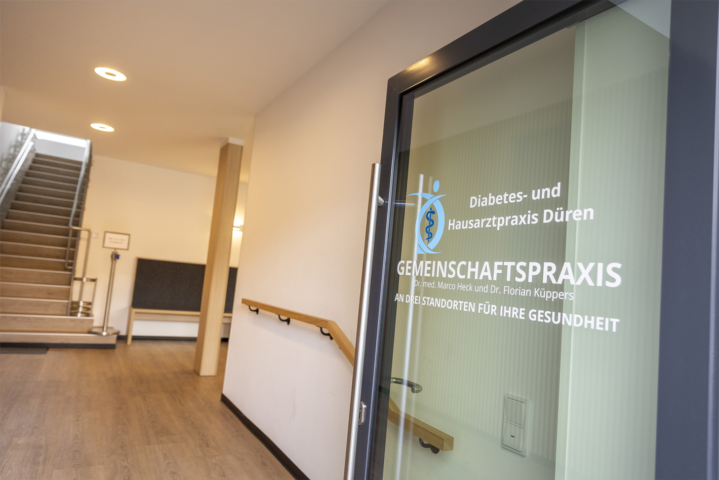 Eingang zur Diabetes- und Hausarztpraxis Düren